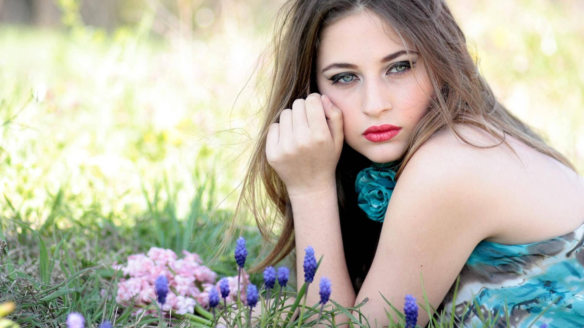 Beautiful girl at the market